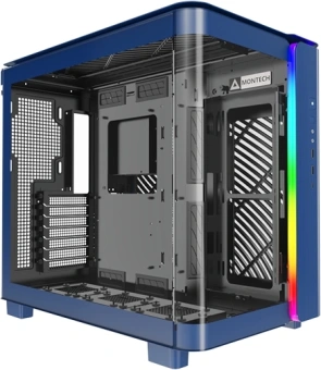 Корпус Montech King 95 голубой без БП ATX 2xUSB3.0 1xUSB3.1 audio bott PSU - купить недорого с доставкой в интернет-магазине