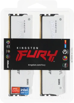 Память DDR5 2x16GB 6000MHz Kingston KF560C30BWEAK2-32 Fury Beast RGB RTL Gaming PC5-48000 CL30 DIMM UDIMM 288-pin 1.4В kit single rank с радиатором Ret - купить недорого с доставкой в интернет-магазине