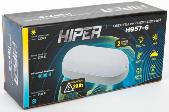 Светильник Hiper H957 ЖКХ H957-6 наст.-потол. 4000K цв.св.:белый белый (H957-6) - купить недорого с доставкой в интернет-магазине