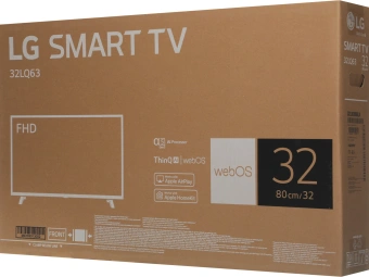 Телевизор LED LG 32" 32LQ63006LA.ARUG черный FULL HD 60Hz DVB-T DVB-T2 DVB-C DVB-S DVB-S2 USB WiFi Smart TV - купить недорого с доставкой в интернет-магазине