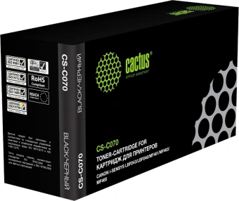 Картридж лазерный Cactus CS-C070 070 черный (3000стр.) для Canon i-SENSYS LBP243/LBP246/MF461/MF463/MF465 - купить недорого с доставкой в интернет-магазине