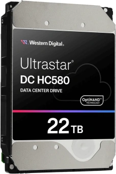 Жесткий диск WD SATA-III 22TB 0F48278 WUH722422ALE6L4 Server Ultrastar DC HC580 4KN (7200rpm) 512Mb 3.5" - купить недорого с доставкой в интернет-магазине