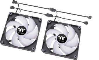 Вентилятор для корпуса Thermaltake CT140 ARGB 140х140x25 черный 4-pin 30.5дБ (упак.:2шт) (CL-F150-PL14SW-A) Ret - купить недорого с доставкой в интернет-магазине