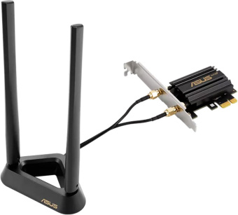 Сетевой адаптер Wi-Fi + Bluetooth Asus PCE-AXE59BT AX2400 PCI Express x1 2ант. - купить недорого с доставкой в интернет-магазине