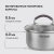 Ковш Rondell Akzent RDS-1386 1.3л. d=16см (с крышкой) стальной - купить недорого с доставкой в интернет-магазине