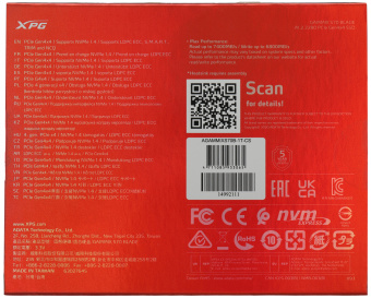 Накопитель SSD A-Data PCIe 4.0 x4 1TB AGAMMIXS70B-1T-CS XPG Gammix S70 Blade M.2 2280 - купить недорого с доставкой в интернет-магазине