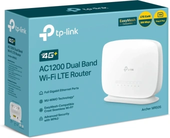 Роутер беспроводной TP-Link Archer MR505 AC1200 10/100/1000BASE-TX/3G/4G/4G+ cat.6 белый - купить недорого с доставкой в интернет-магазине