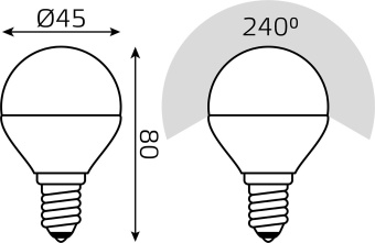Лампа светодиодная Gauss Basic 10531152T 5.5Вт цок.:E14 шар 220B 3000K св.свеч.бел.теп. (упак.:3шт) - купить недорого с доставкой в интернет-магазине