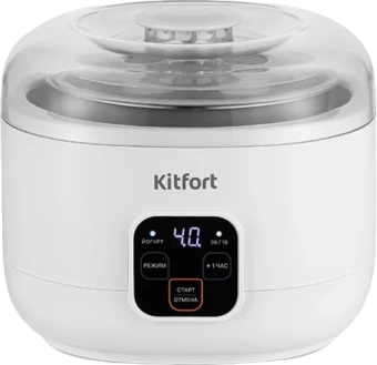 Йогуртница Kitfort КТ-6082 15Вт 1б. 1000мл упр.:электрон. белый - купить недорого с доставкой в интернет-магазине