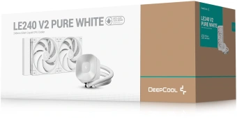 Система водяного охлаждения Deepcool LE240 V2 Pure Soc-AM5/AM4/1200/1700/1851 белый 4-pin 28.2-31.6dB Al 220W 1266gr Ret (R-LE240PURE-WHLNMD-G-1) - купить недорого с доставкой в интернет-магазине
