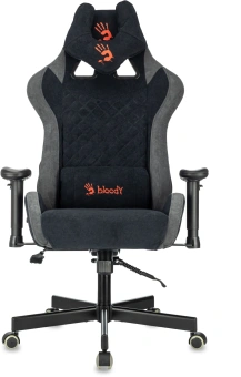 Кресло игровое A4Tech Bloody GC-580 черный/серый искусственная замша с подголов. крестов. - купить недорого с доставкой в интернет-магазине