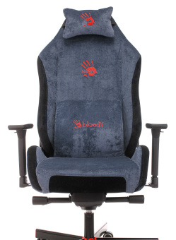Кресло игровое A4Tech Bloody GC-470 синий с подголов. крестов. металл - купить недорого с доставкой в интернет-магазине
