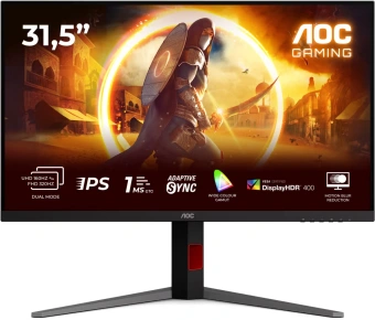 Монитор AOC 31.5" Gaming U32G4U черный/красный IPS LED 16:9 HDMI матовая HAS Piv 450cd 178гр/178гр 3840x2160 160Hz DP 4K USB 8.01кг - купить недорого с доставкой в интернет-магазине
