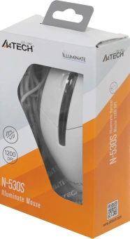 Мышь A4Tech N-530S белый оптическая 1200dpi USB 2but - купить недорого с доставкой в интернет-магазине