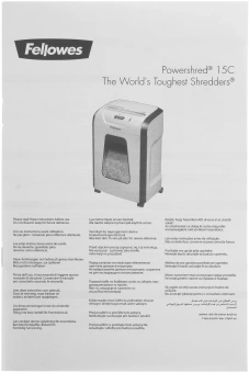 Шредер Fellowes PowerShred 15С белый (секр.P-4) фрагменты 15лист. 19лтр. скрепки скобы пл.карты - купить недорого с доставкой в интернет-магазине