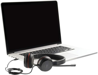 Наушники с микрофоном Jabra Evolve 30 II MS черный 1.2м накладные USB оголовье (5399-823-309) - купить недорого с доставкой в интернет-магазине