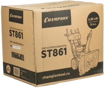 Снегоуборщик бензин. Champion ST861 8л.с. - купить недорого с доставкой в интернет-магазине