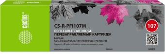 Картридж перезаправляемый струйный Cactus CS-R-PFI107M пурпурный (260мл) для Canon imageProGRAF iPF670/680/685/770/780/785 без чипа - купить недорого с доставкой в интернет-магазине