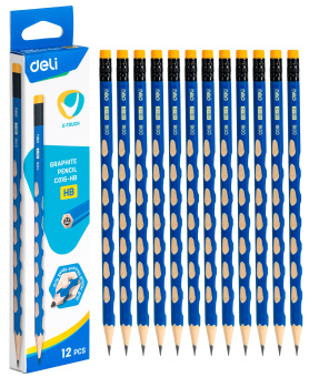 Карандаш ч/г Deli EC016-HB U-Touch HB трехгран. (12шт) - купить недорого с доставкой в интернет-магазине