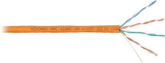 Кабель информационный Nikomax NMC 4100C-OR кат.5E U/UTP 4 пары нг(А)-HF внутренний 305м оранжевый - купить недорого с доставкой в интернет-магазине