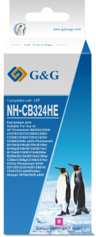 Картридж струйный G&G NH-CB324HE пурпурный (14.2мл) для HP Photosmart B8553/C5324/C5370/C5373/C5380/C5383 - купить недорого с доставкой в интернет-магазине