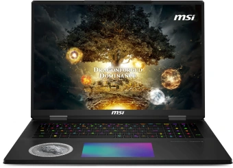 Ноутбук MSI Titan Dragon Edition 18 HX AI A2XWJG-205RU Core Ultra 9 285HX 64Gb SSD4Tb NVIDIA GeForce RTX 5090 для ноутбуков 24Gb 18" IPS UHD+ (3840x2400) Windows 11 Home black WiFi BT Cam (9S7-1824A5-205) - купить недорого с доставкой в интернет-магазине