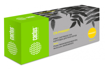 Картридж лазерный Cactus CS-PH6600Y 106R02235 желтый бар.в компл. (6000стр.) для Xerox Ph 6600/WC 6605 - купить недорого с доставкой в интернет-магазине