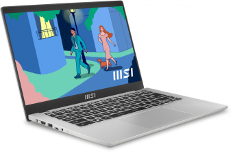 Ноутбук MSI Modern 14 C12MO-689RU Core i5 1235U 16Gb SSD512Gb Intel Iris Xe graphics 14" IPS FHD (1920x1080) Windows 11 Professional silver WiFi BT Cam (9S7-14J111-689) - купить недорого с доставкой в интернет-магазине