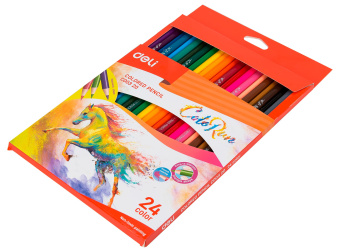 Карандаши цв. Deli EC00320 ColoRun трехгран. тополь 24цв. коробка/европод. (24шт) - купить недорого с доставкой в интернет-магазине