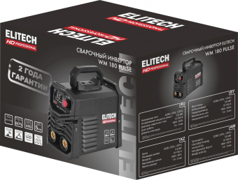 Сварочный аппарат Elitech WM 180 Pulse инвертор MMA/TIG-Lift 5.8кВт - купить недорого с доставкой в интернет-магазине