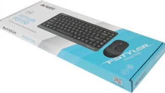 Клавиатура + мышь A4Tech Fstyler FG1110 клав:черный/серый мышь:черный/серый USB беспроводная Multimedia (FG1110 GREY) - купить недорого с доставкой в интернет-магазине
