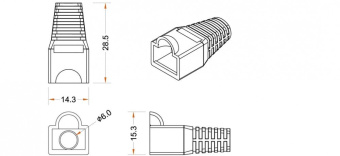Колпачок Hyperline (BOOT-BK-10) д.28.5мм ш.14.3мм в.15.3мм черный (упак.:10шт) - купить недорого с доставкой в интернет-магазине