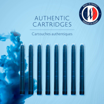 Картридж Waterman Standard (CWS0110860) Serenity Blue чернила для ручек перьевых (8шт) - купить недорого с доставкой в интернет-магазине