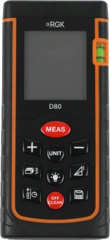 Лазерный дальномер RGK D80 2кл.лаз. 635нм цв.луч. красный (4610011871832) - купить недорого с доставкой в интернет-магазине
