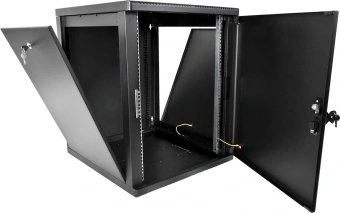 Шкаф коммутационный ЦМО (ШРН-М-12.500.1-9005) настенный 12U 600x456мм пер.дв.металл 130кг черный 456мм 20.9кг 180град. 610мм - купить недорого с доставкой в интернет-магазине