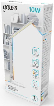 Светильник Gauss GTL204 (GT2041) настольный на подставке белый 10Вт - купить недорого с доставкой в интернет-магазине