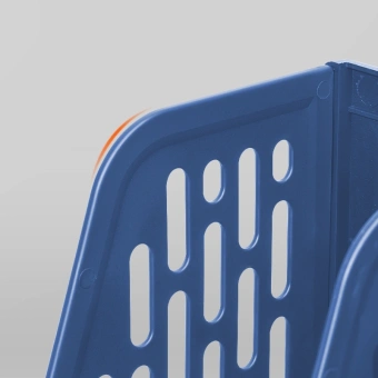 Лоток вертикальный Deli E9849 BLUE 4отд. сборный для бумаг 325x320x275мм синий пластик пластиковый пакет - купить недорого с доставкой в интернет-магазине