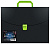 Портфель Бюрократ Black Opal BLPP01LETT 1 отдел. A4 пластик 0.7мм черный/салатовый
