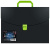 Портфель Бюрократ Black Opal BLPP01LETT 1 отдел. A4 пластик 0.7мм черный/салатовый - купить недорого с доставкой в интернет-магазине