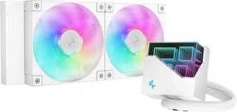 Система водяного охлаждения Deepcool LT240 ARGB Soc-AM5/AM4/1200/1700/1851 белый 4-pin 38.71dB Al 280W 1504gr Ret (R-LT240-WHAMNC-G-1) - купить недорого с доставкой в интернет-магазине