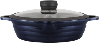 Сотейник Rondell Royal Blue RDA-1547 d=28см (с крышкой) синий - цена, купить или заказать с доставкой в интернет-магазине Сотейник Rondell Royal Blue RDA-1547 d=28см (с крышкой) синий - купить недорого с доставкой в интернет-магазине