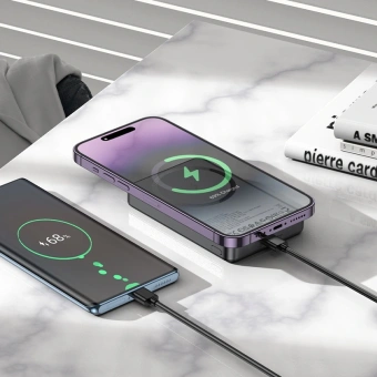 Мобильный аккумулятор Hoco Q34 Clever 10000mAh 20W 3A серый (44068) - купить недорого с доставкой в интернет-магазине