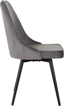 Стул для дома Бюрократ CH-K4_SP_2 с повор.мех. комплект 2шт т.серый Holland 18 металл черный на ножках (CH-K4_1/SP/HL18_2) - купить недорого с доставкой в интернет-магазине