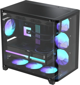 Корпус Formula Crystal U2 черный без БП ATX 1xUSB2.0 1xUSB3.0 1xUSB3.1 audio bott PSU - купить недорого с доставкой в интернет-магазине