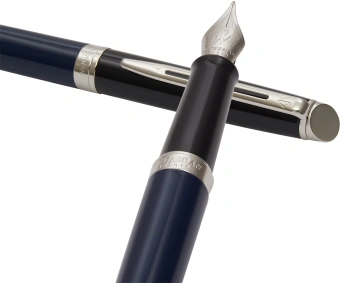 Ручка перьев. Waterman Hemisphere Colour Blocking (2202847) Blue/Black CT F сталь нержавеющая подар.кор. - купить недорого с доставкой в интернет-магазине