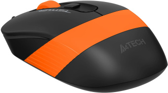 Мышь A4Tech Fstyler FM10S черный/оранжевый оптическая (1600dpi) silent USB (3but) - купить недорого с доставкой в интернет-магазине