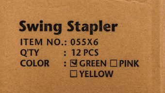 Степлер Kw-Trio 055X6-GRN Swing Standing 24/6 26/6 (20листов) зеленый 100скоб пластик коробка - купить недорого с доставкой в интернет-магазине