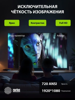 Проектор Cactus CS-PRO.03WT.Full HD-A LCD 7500Lm LS 720Lm ANSI (1920x1080) 2300:1 ресурс лампы:30000часов 2xUSB typeA 3xHDMI 1.73кг - купить недорого с доставкой в интернет-магазине