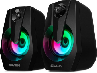 Колонки Sven 370 2.0 черный 6Вт - купить недорого с доставкой в интернет-магазине