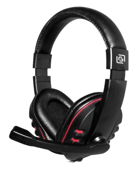 Наушники с микрофоном Оклик HS-L380G ABADDON черный/красный 1.8м мониторные оголовье (1100404) - купить недорого с доставкой в интернет-магазине